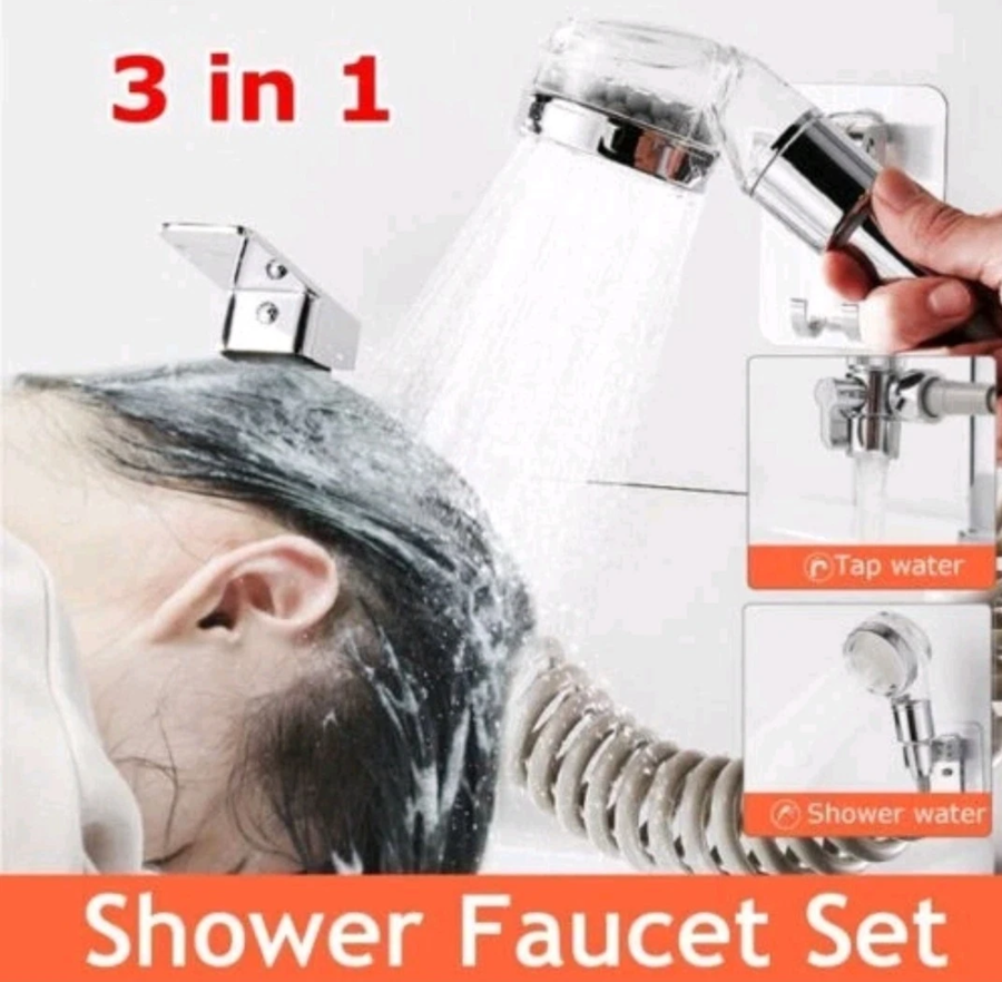 DOCCETTA A MANO PORTATILE PER LAVANDINO DOCCIA CON TUBO ANTICALCARE PER CAMPEGGI