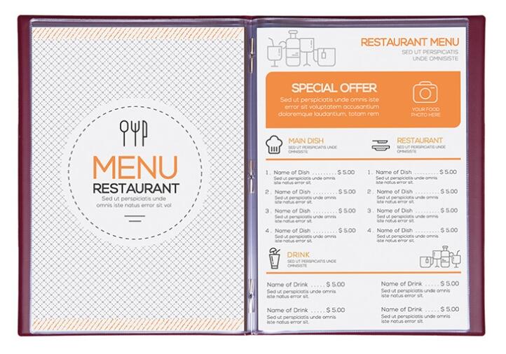 Porta menù Dinner Personalizzato PC675 da 20 pz