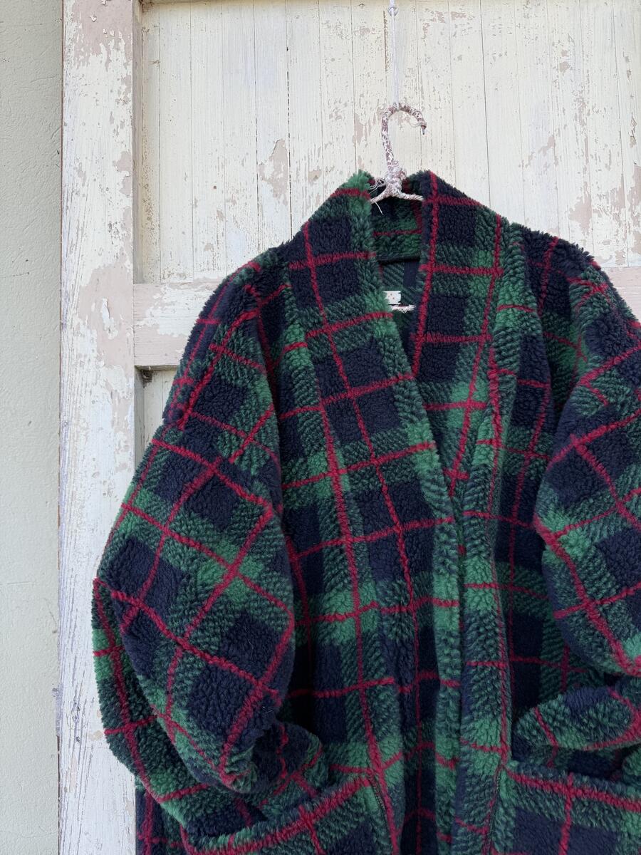 Kimono teddy quadri verdi