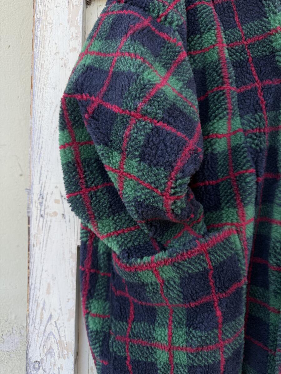 Kimono teddy quadri verdi