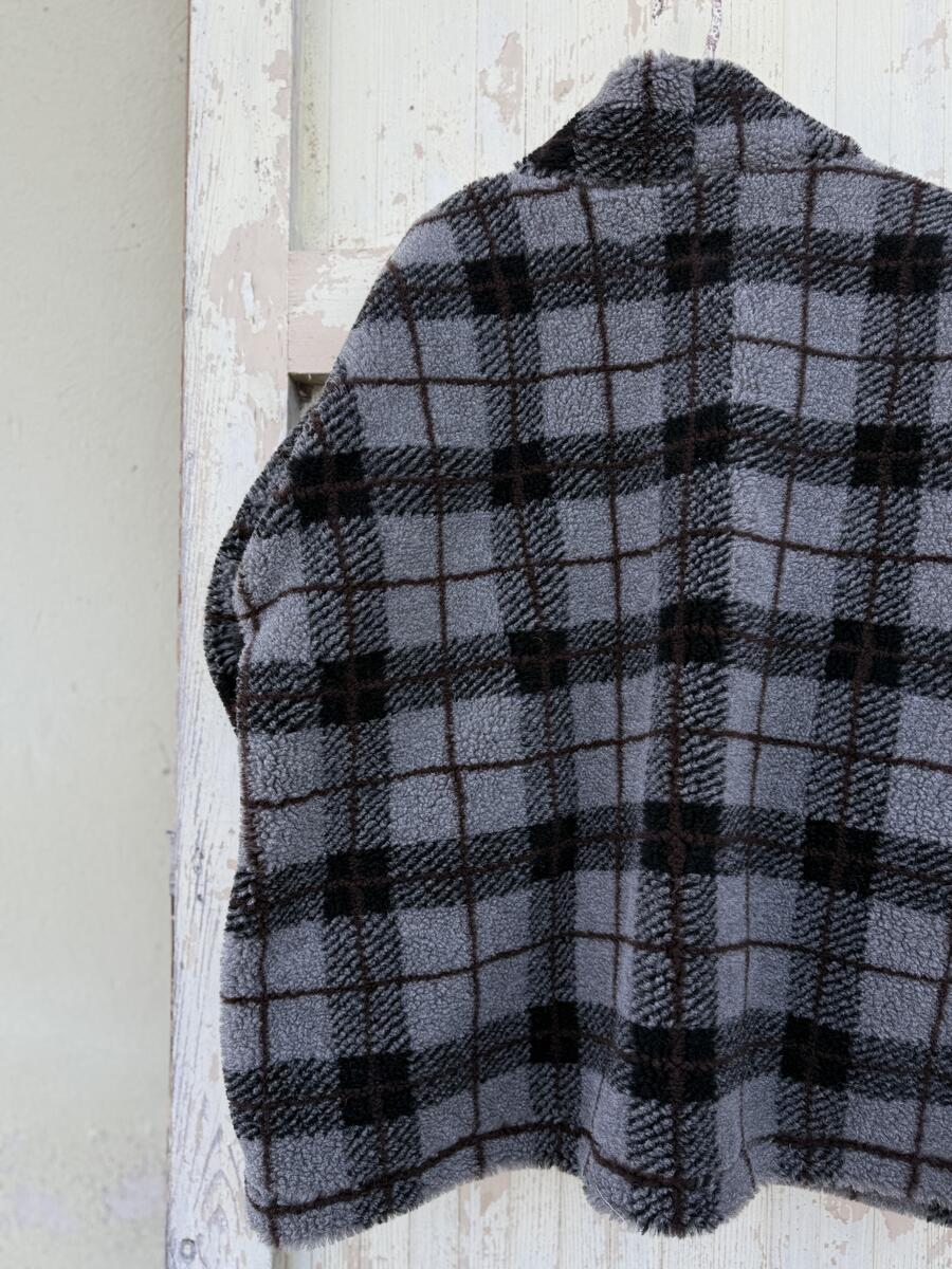 Kimono teddy quadri grigi 