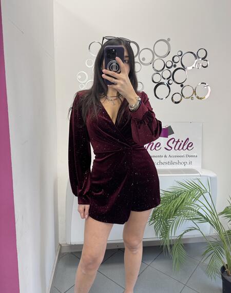 NOVITĂ€ Tutina in velluto brillantini