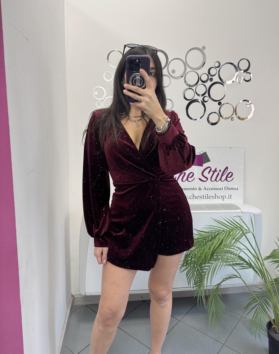 NOVITÀ Tutina in velluto brillantini 