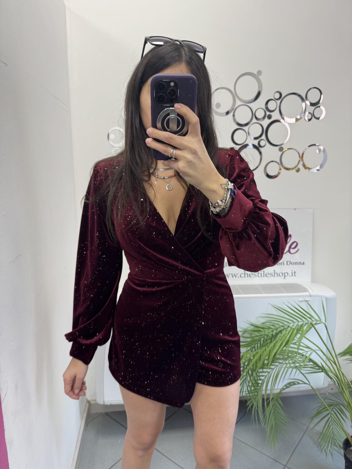 NOVITÀ Tutina in velluto brillantini 