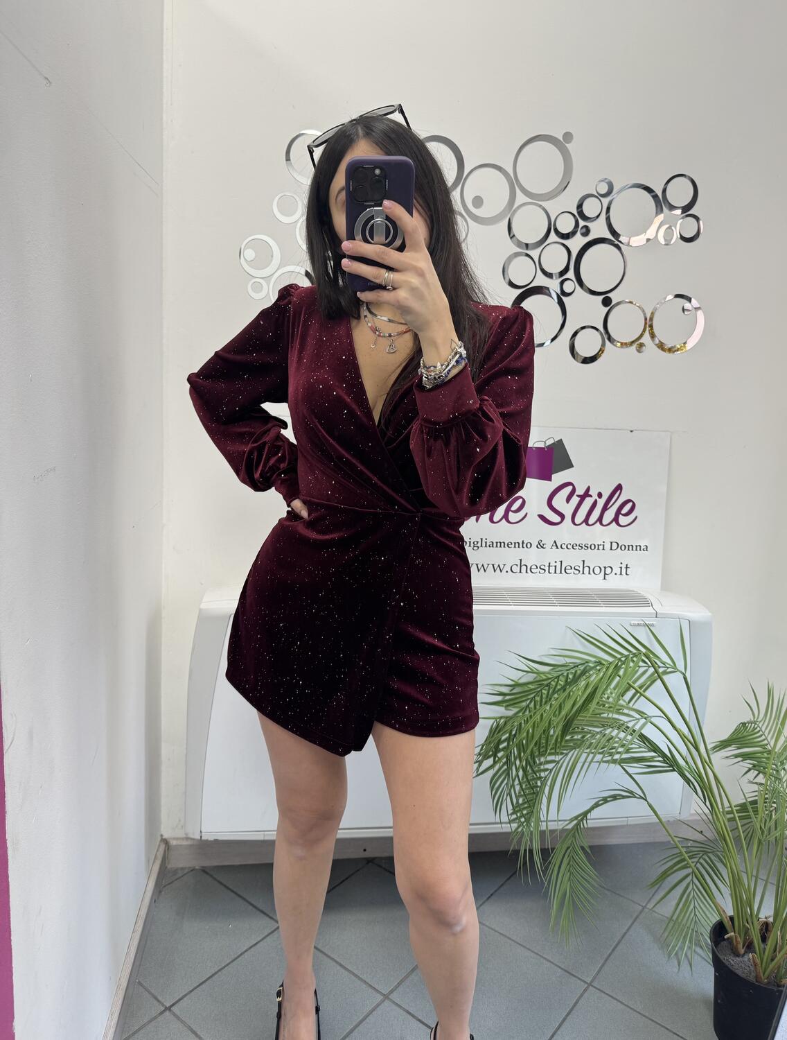 NOVITÀ Tutina in velluto brillantini 