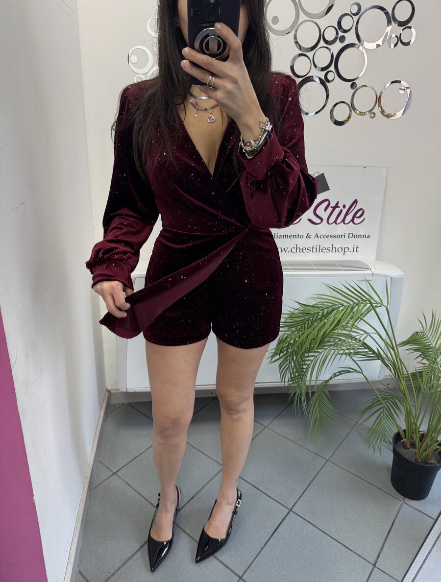 NOVITÀ Tutina in velluto brillantini 