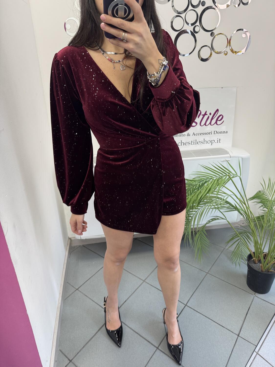 NOVITÀ Tutina in velluto brillantini 