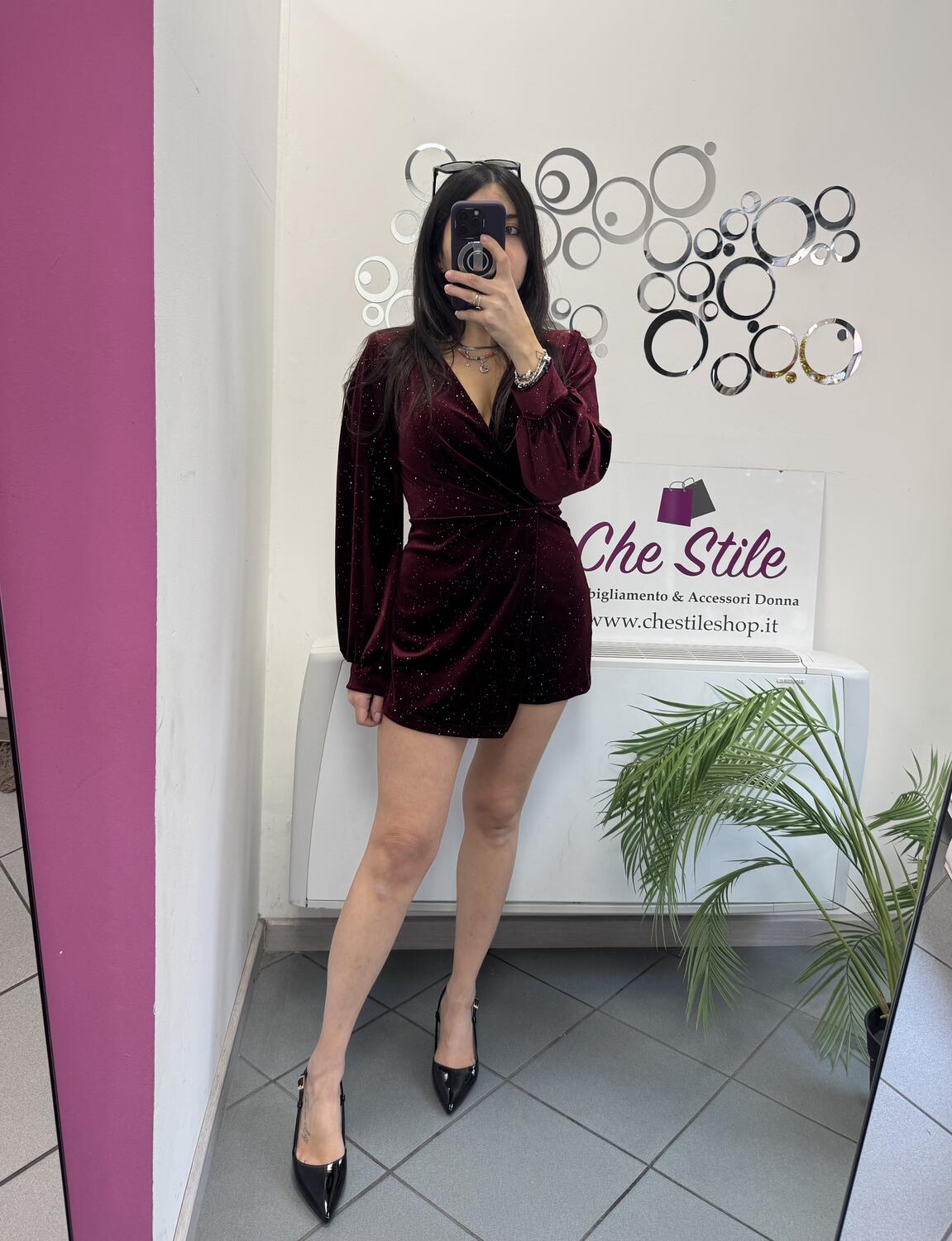 NOVITÀ Tutina in velluto brillantini 