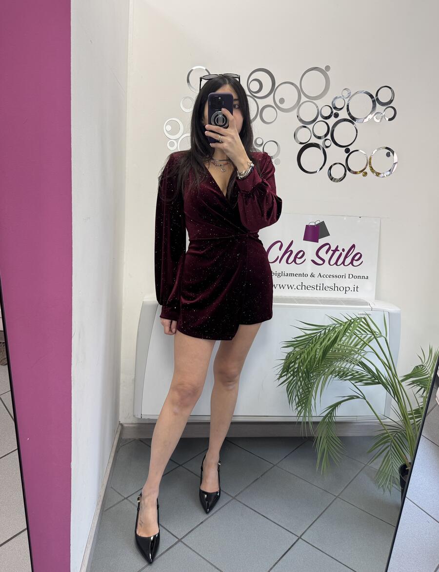 NOVITÀ Tutina in velluto brillantini 