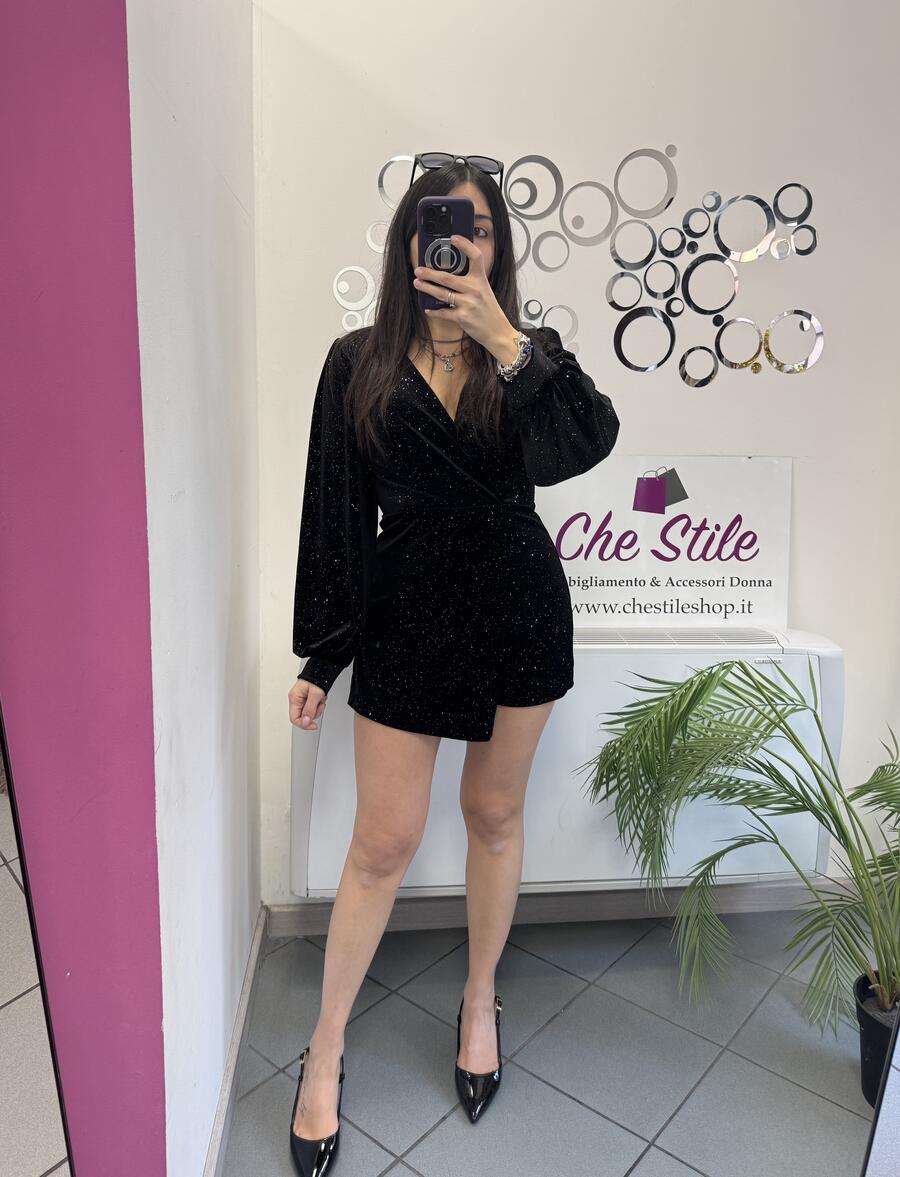 NOVITÀ Tutina in velluto brillantini 