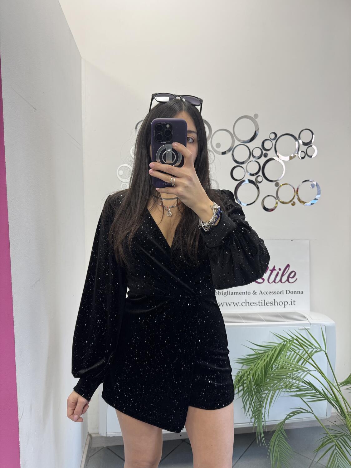 NOVITÀ Tutina in velluto brillantini 