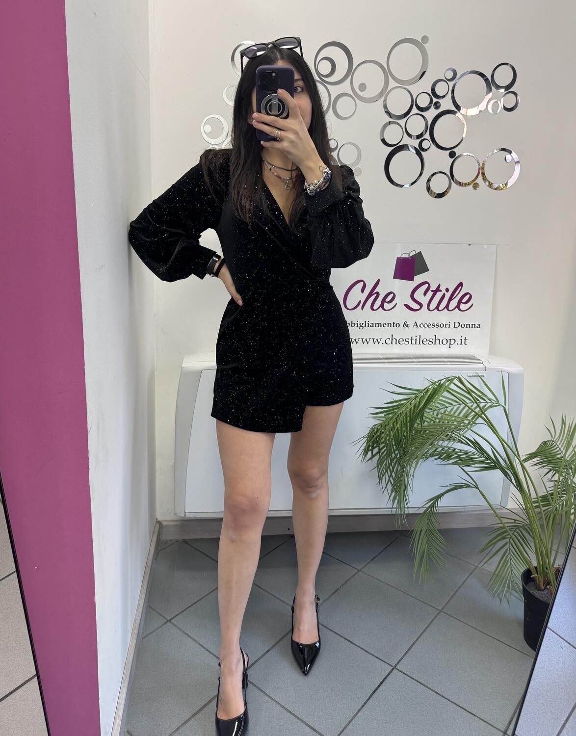 NOVITÀ Tutina in velluto brillantini 