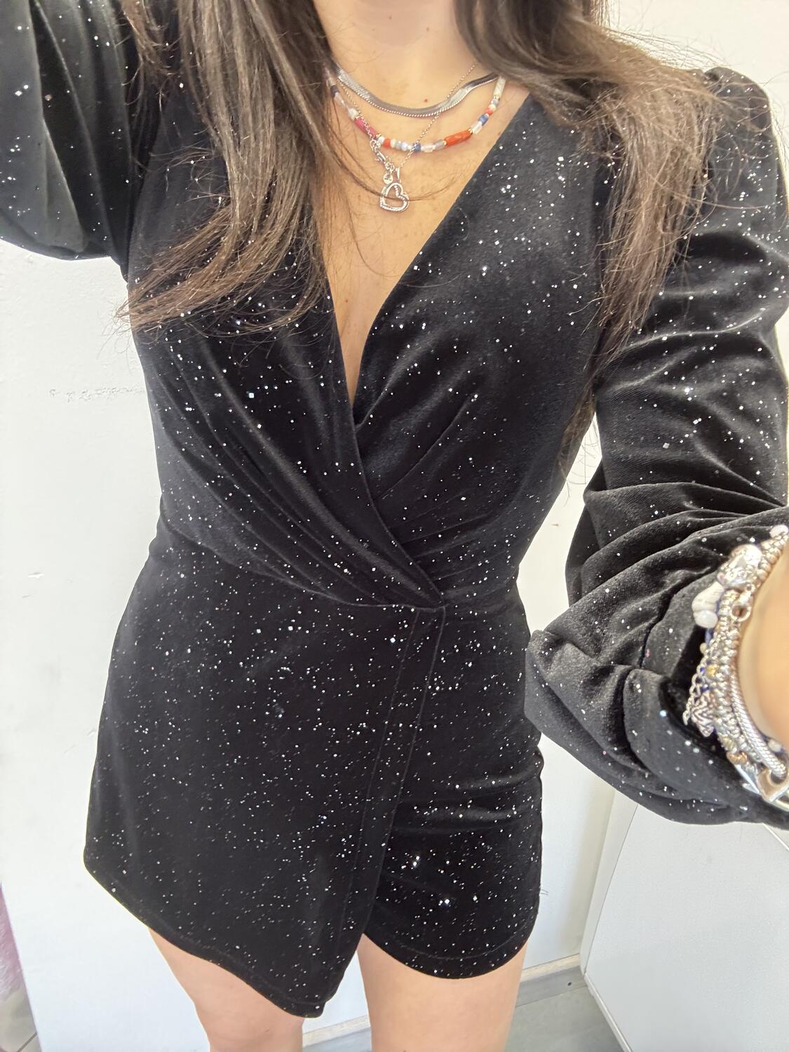 NOVITÀ Tutina in velluto brillantini 