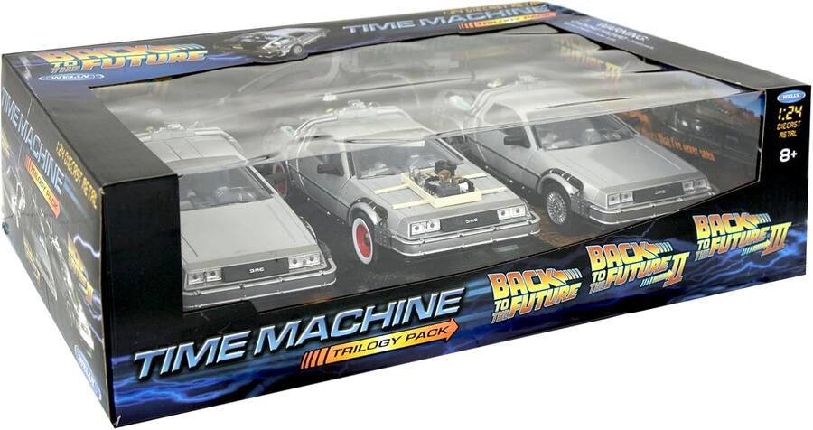 Trilogia Delorean Back to the Future 1-2-3 da collezione - Welly - 23375