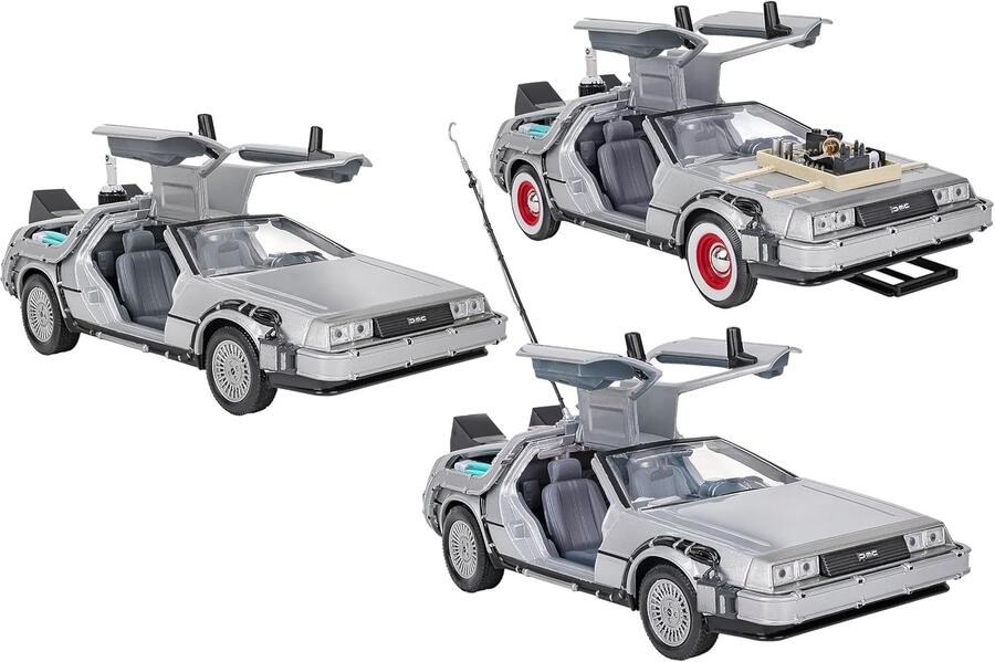 Trilogia Delorean Back to the Future 1-2-3 da collezione - Welly - 23375