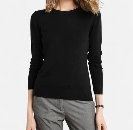 Maglia lana rasata girocollo Autunno/inverno vari colori