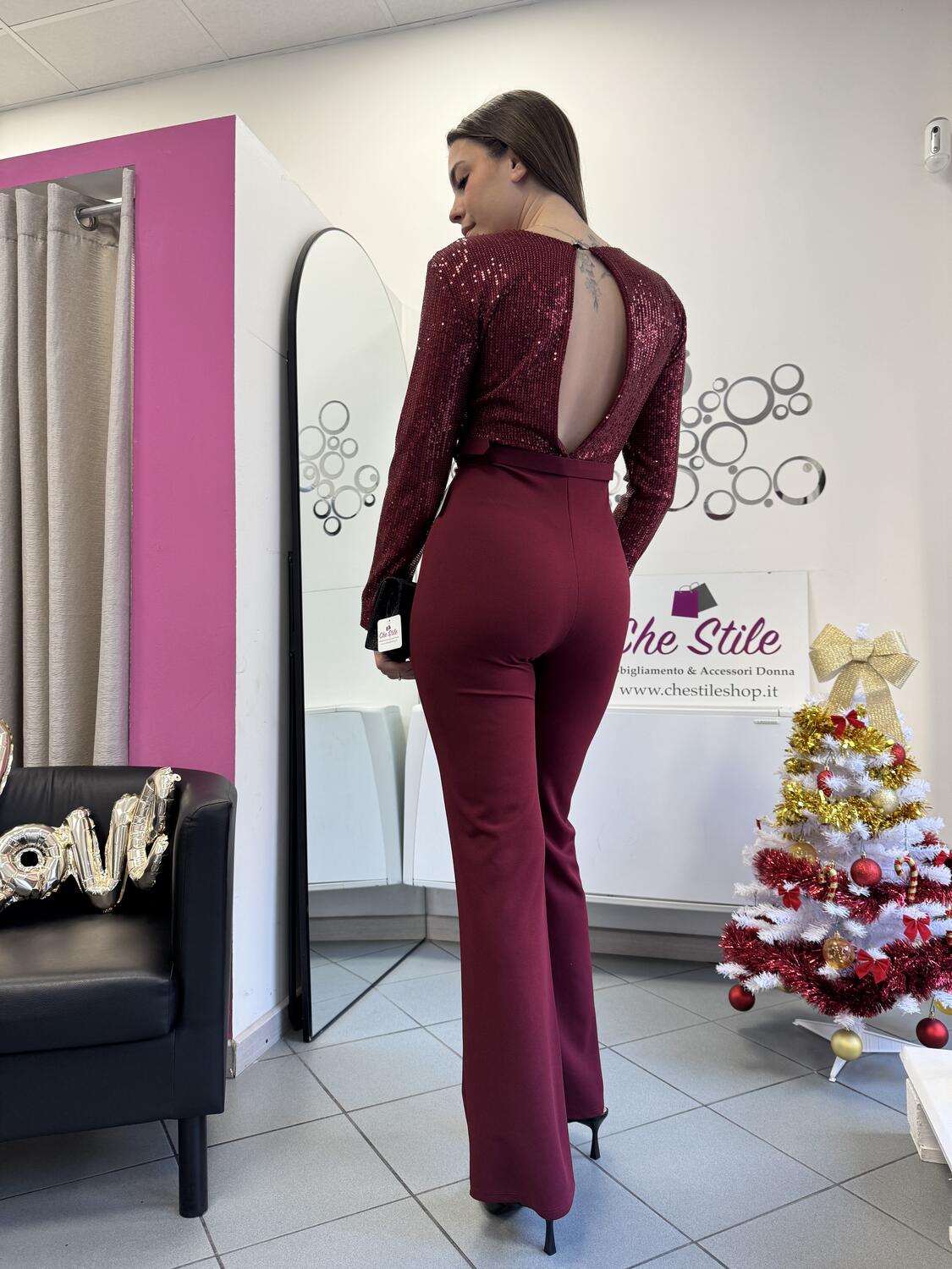 NOVITÀ Jumpsuit con parte superiore in paillettes
