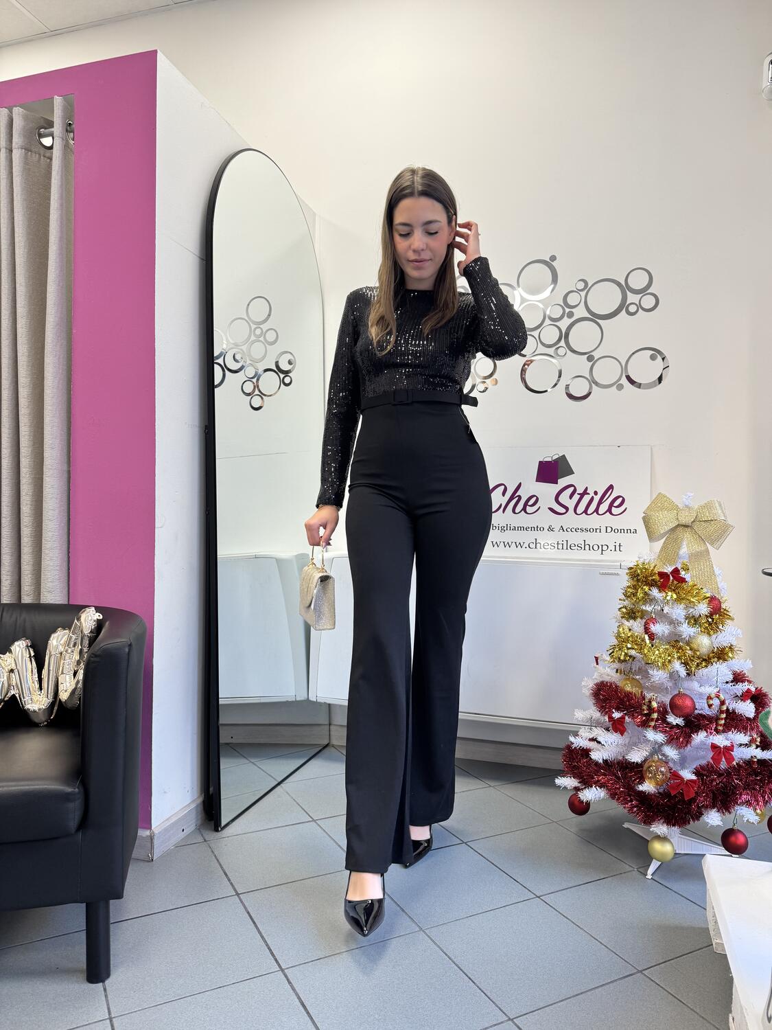NOVITÀ Jumpsuit con parte superiore in paillettes