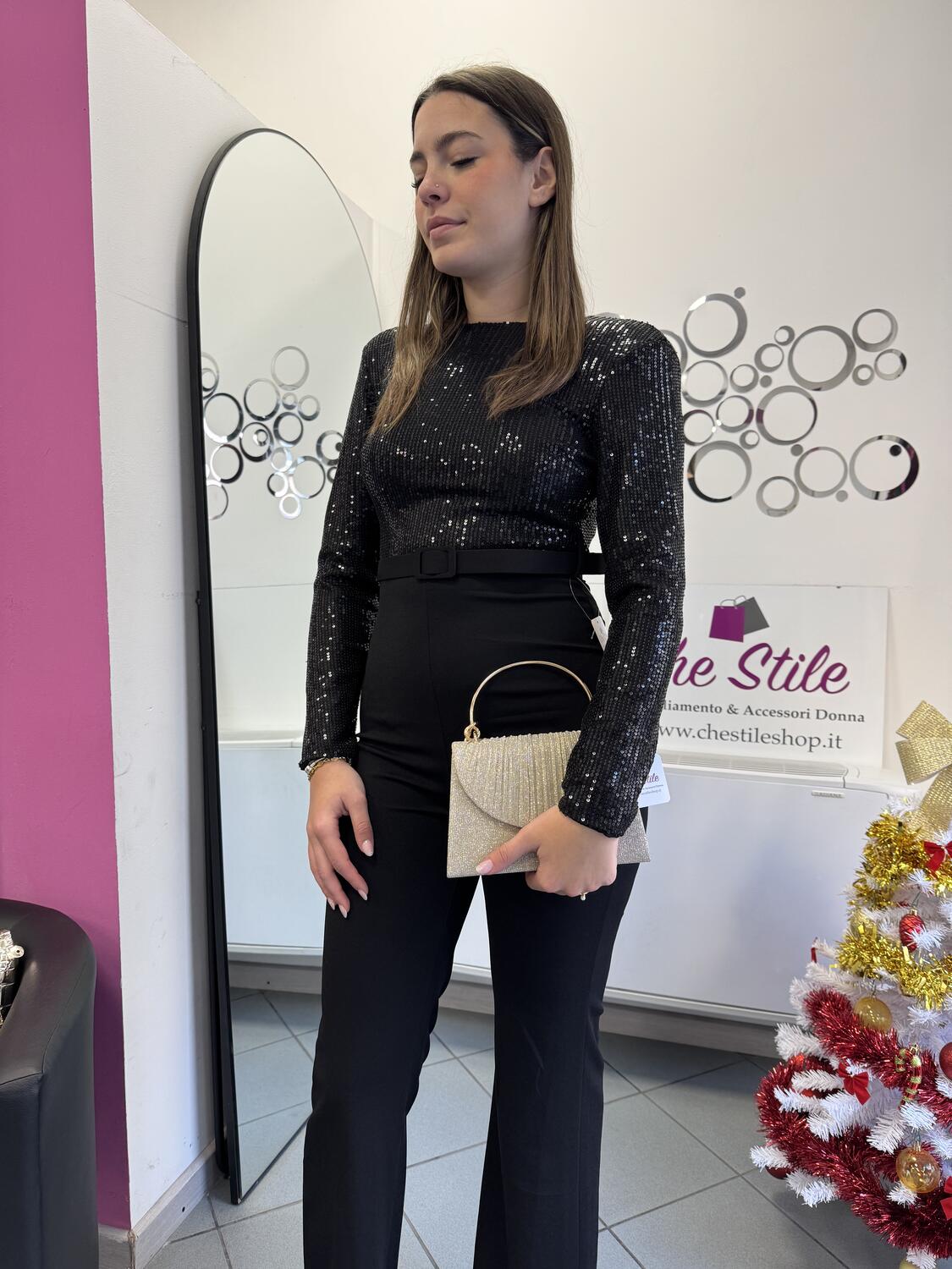 NOVITÀ Jumpsuit con parte superiore in paillettes