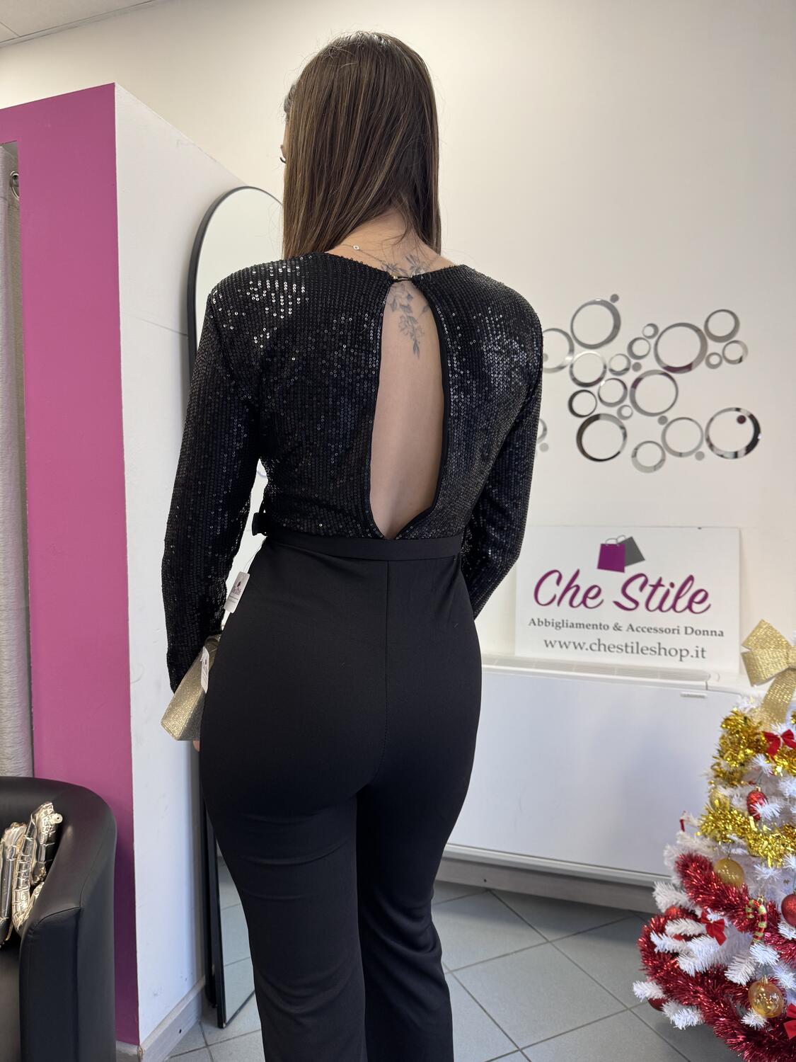 NOVITÀ Jumpsuit con parte superiore in paillettes