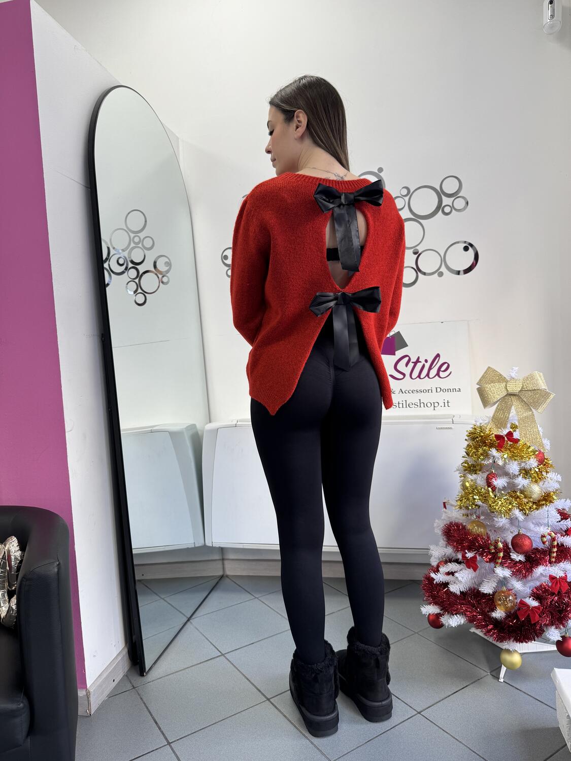 NOVITÀ Pull fiocchi in raso sul retro