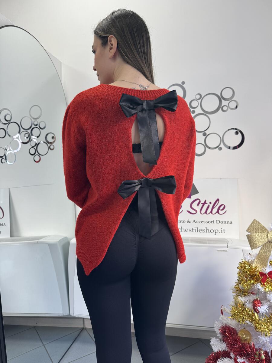 NOVITÀ Pull fiocchi in raso sul retro