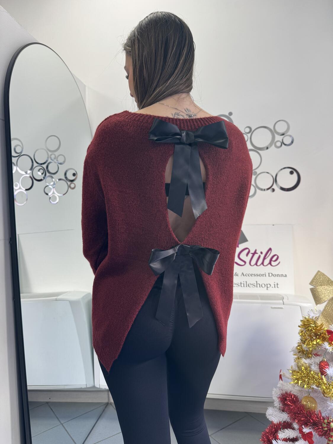 NOVITÀ Pull fiocchi in raso sul retro