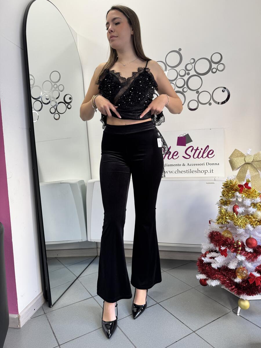 NOVITÀ Pantalone a zampa in velluto 