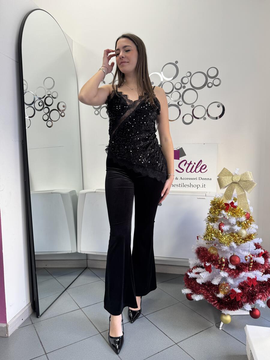 NOVITÀ Pantalone a zampa in velluto 