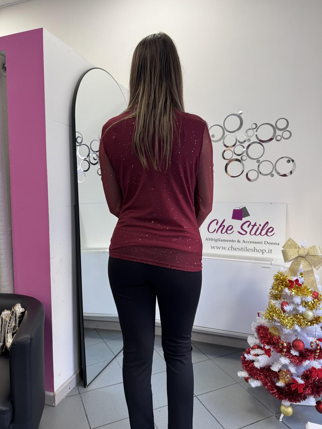 NOVITÀ Maglia brillantini scollo a cascata