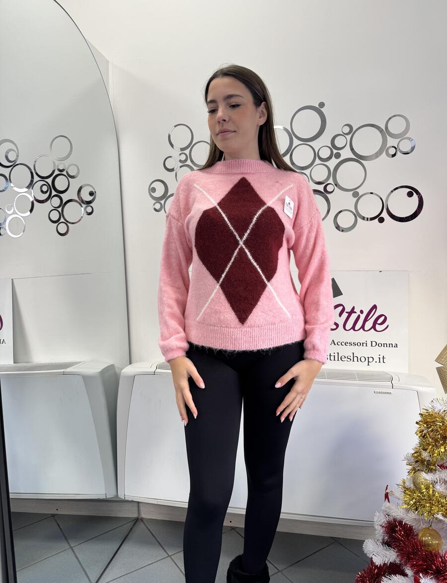 NOVITÀ Pull girocollo rombo 
