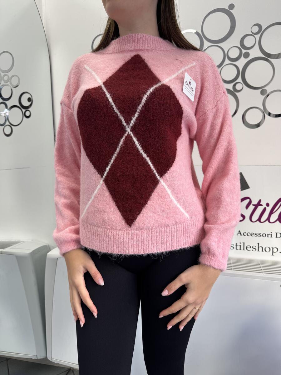 NOVITÀ Pull girocollo rombo 