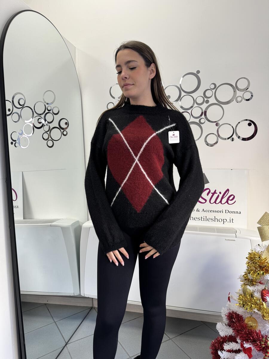 NOVITÀ Pull girocollo rombo 