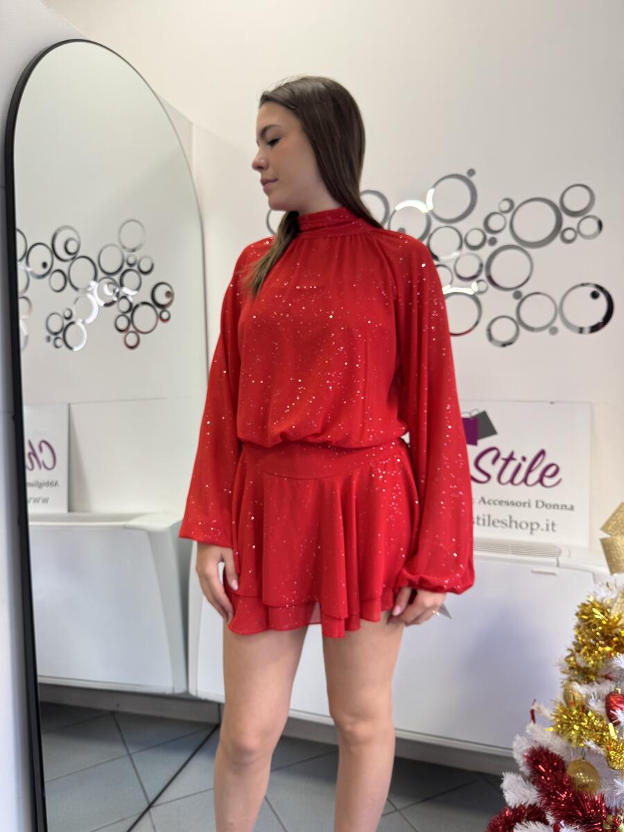 NOVITÀ Abitino brillantini con gonna voulant