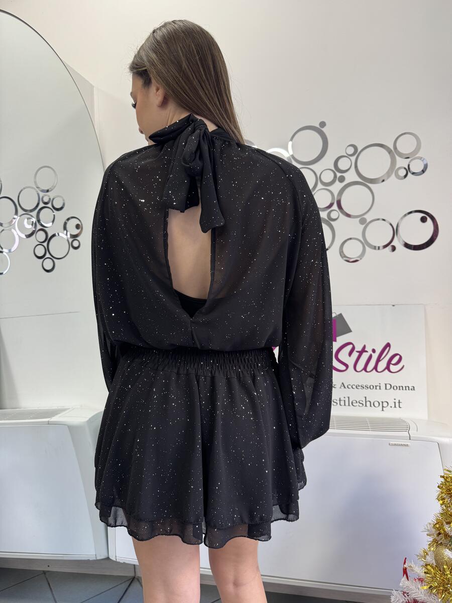 NOVITÀ Abitino brillantini con gonna voulant