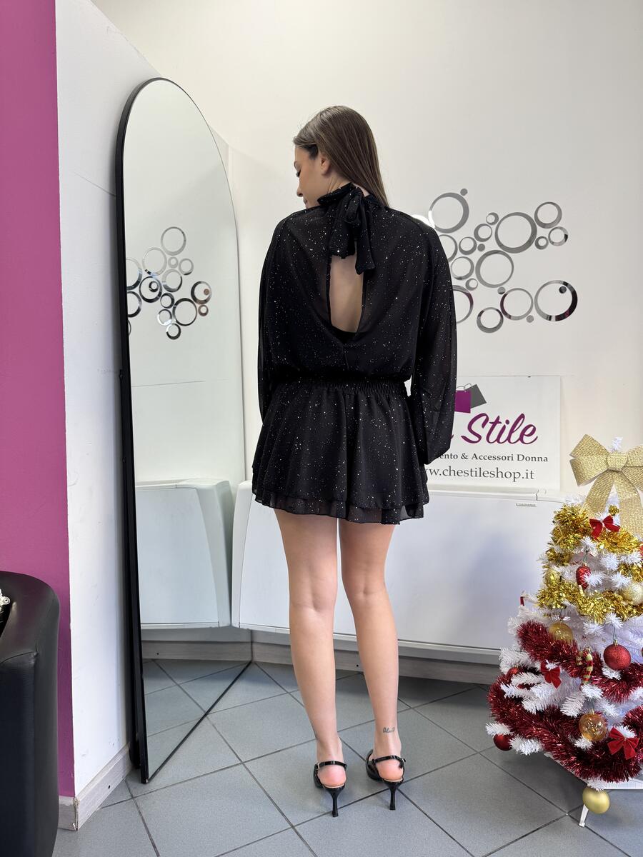 NOVITÀ Abitino brillantini con gonna voulant