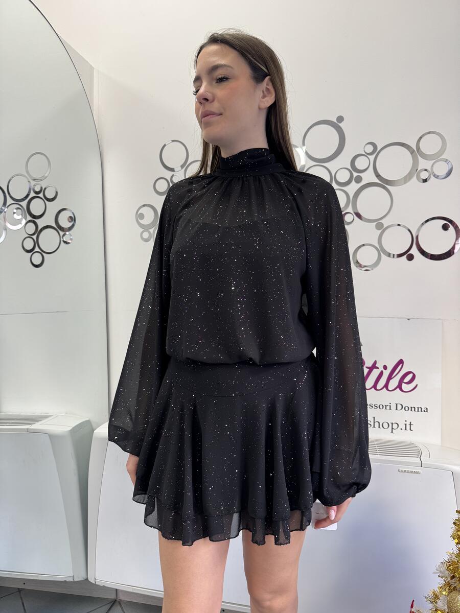 NOVITÀ Abitino brillantini con gonna voulant