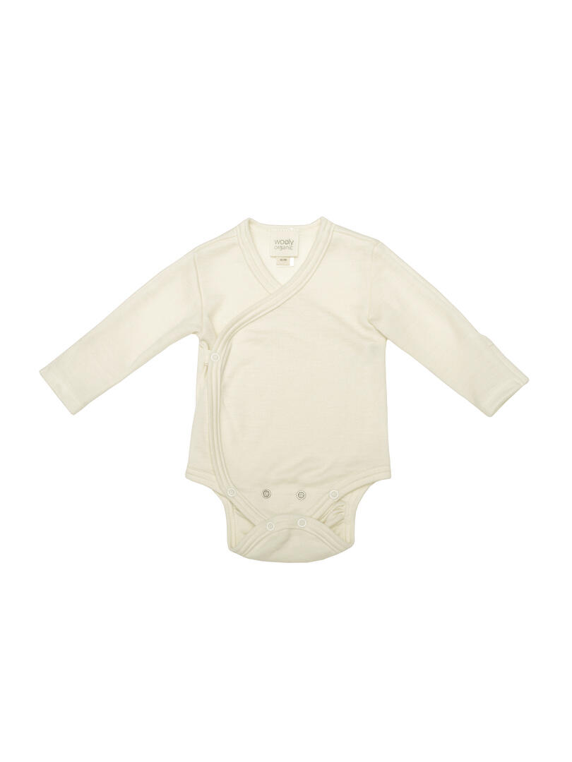 Body avvolgente maniche lunghe in lana merino e seta – Wooly Organic