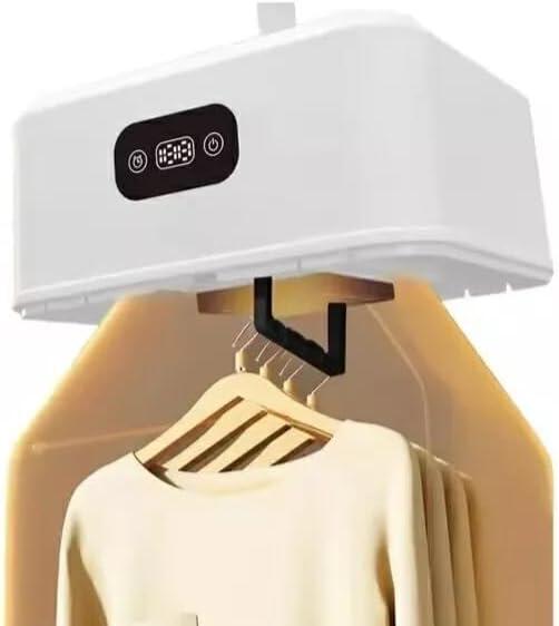 Asciugatrice Box Asciuga Biancheria Elettrico 600 W Con Timer Regolabile Portatile Pieghevole con Gancio Tipo Gruccia da Viaggio, Camper e Lavanderia Compatta