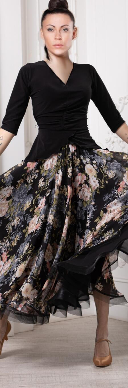 U695-02 Sleeveless V-neck dance top