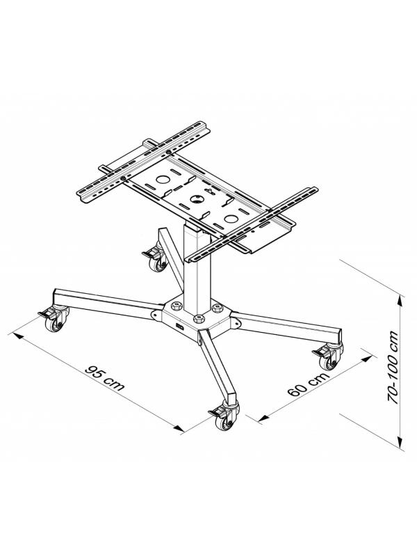 Supporto da pavimento su ruote per monitor interattivi