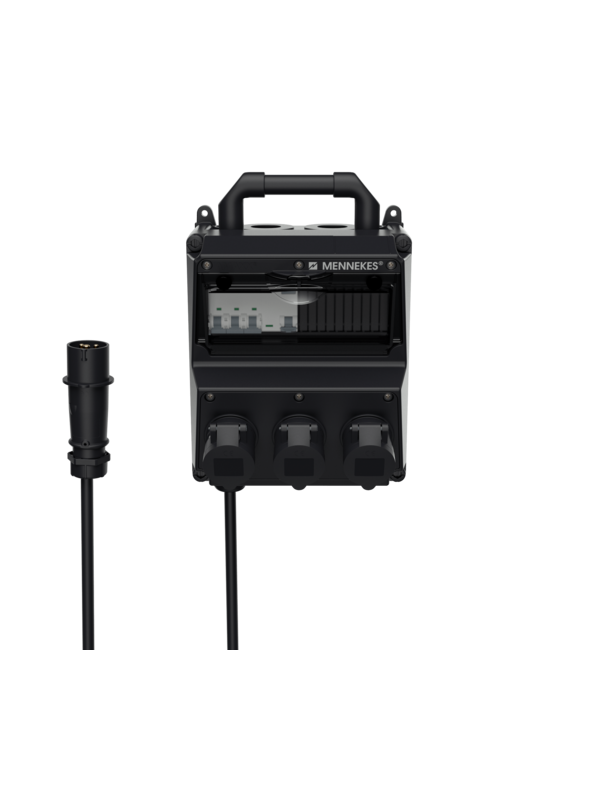 Quadro portatile Mennekes 16A in policarbonato nero IP44