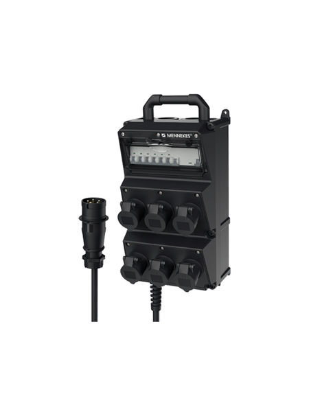 Quadro portatile Mennekes 32A in policarbonato nero IP44