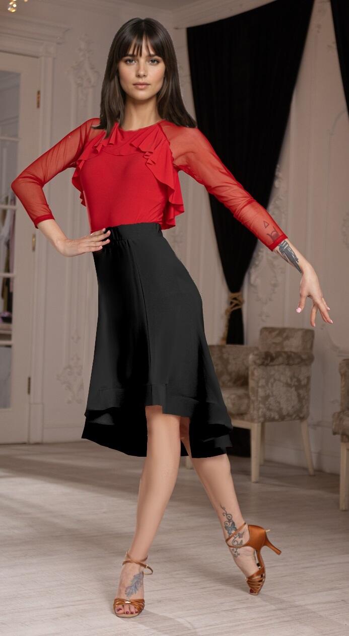 Gonna asimmetrica con bordino finale rigido U25