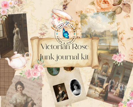 Victorian Rose Junk Journal kit digitale