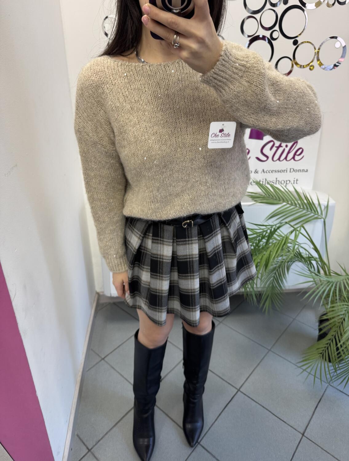 NOVITÀ Mini gonna a scacchi con cinturina