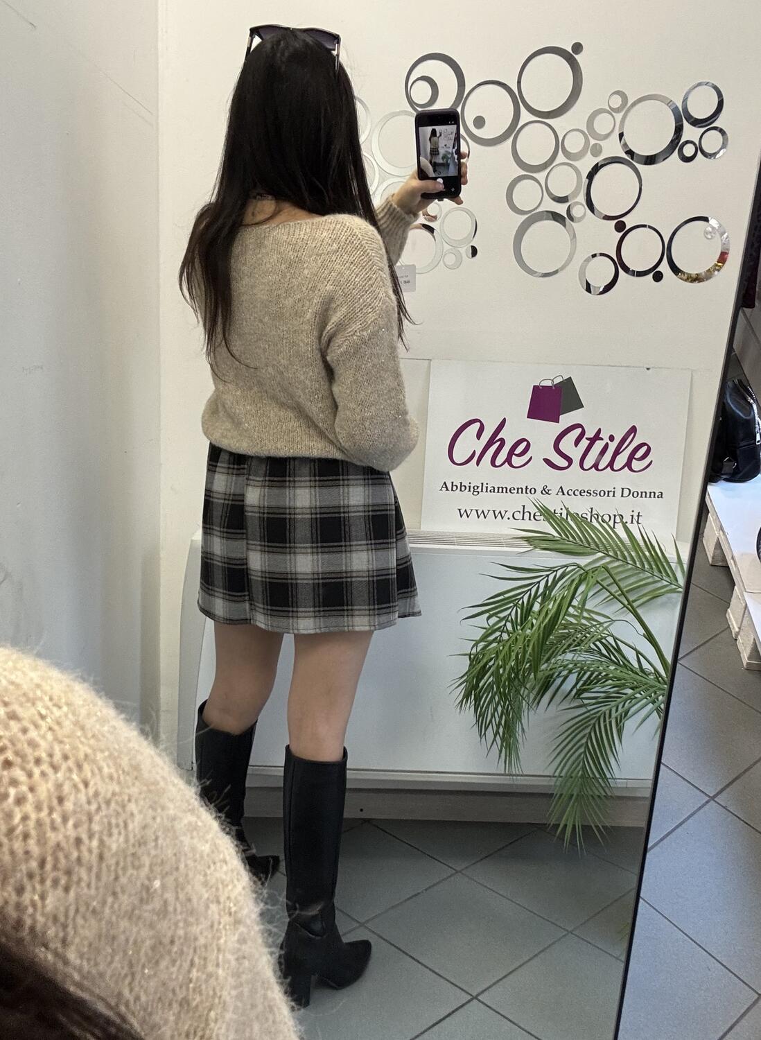 NOVITÀ Mini gonna a scacchi con cinturina