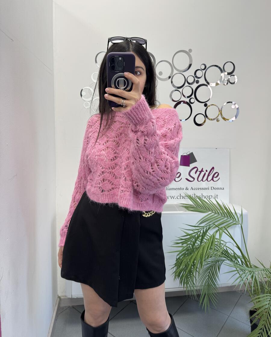 NOVITÀ Pull traforato in lurex