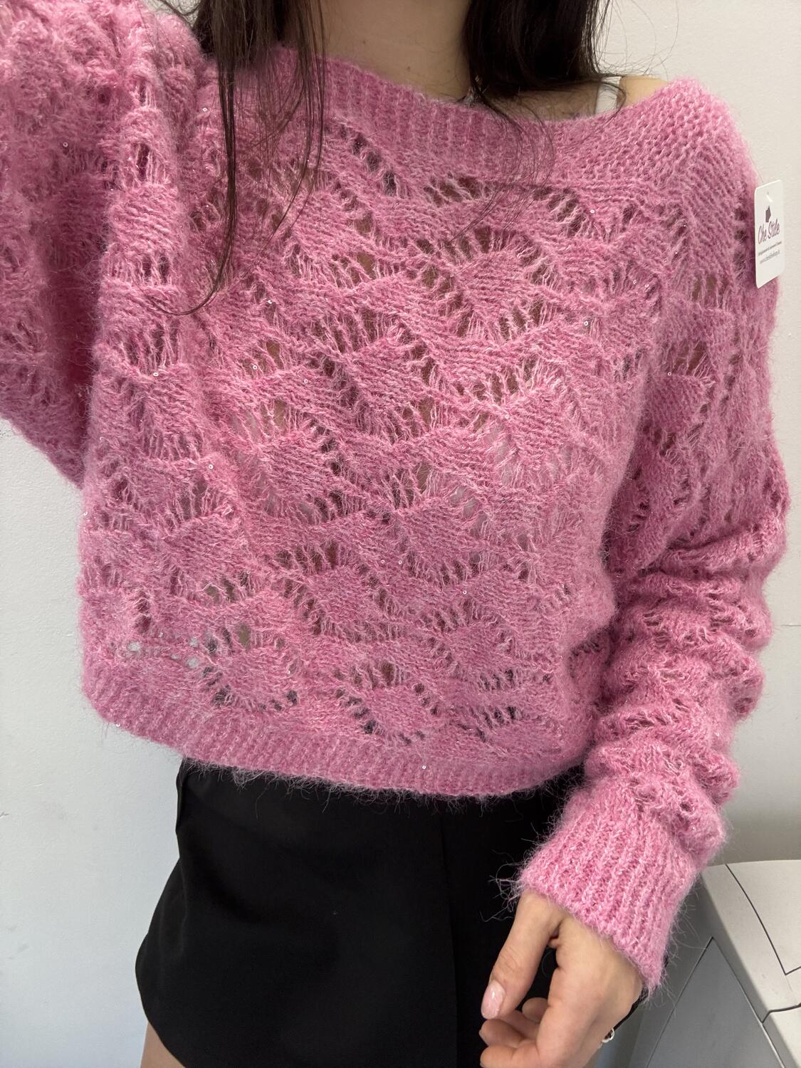 NOVITÀ Pull traforato in lurex