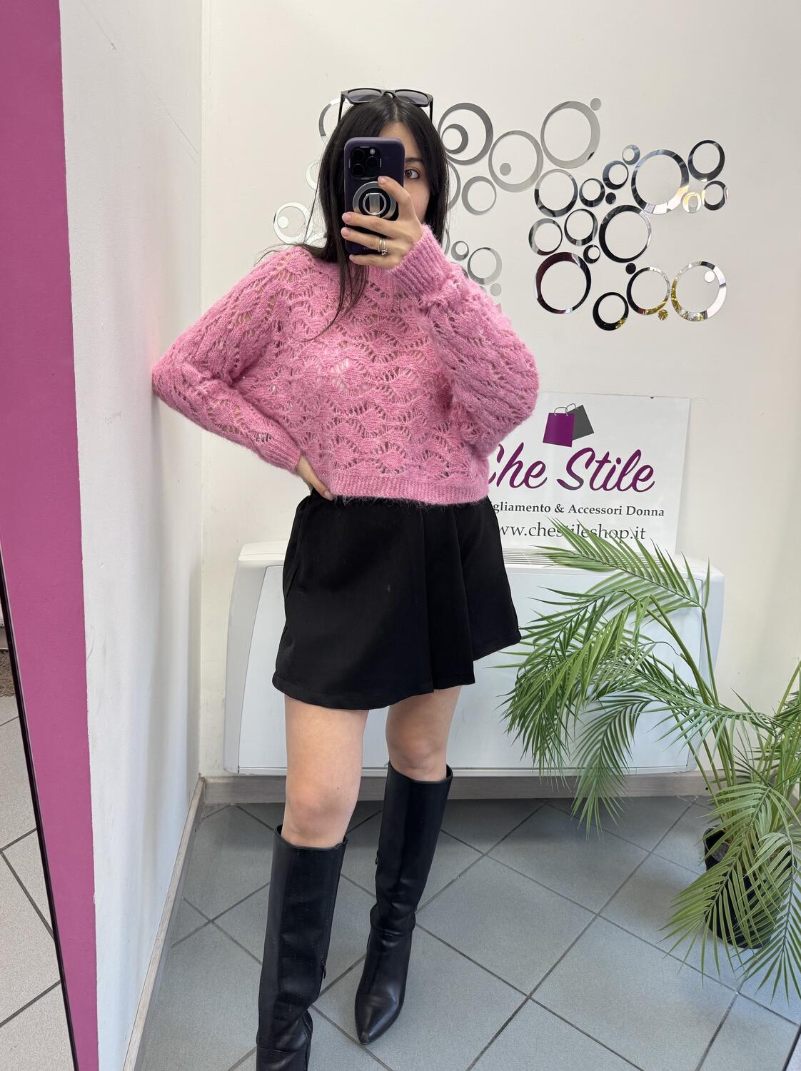 NOVITÀ Pull traforato in lurex